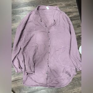Purple button up cardigan